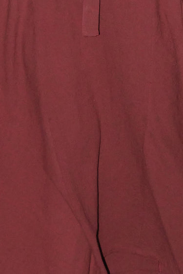 Close-up of a raisin osnaburg fabric option.