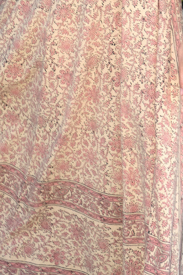 close up of blush calico tapestry.