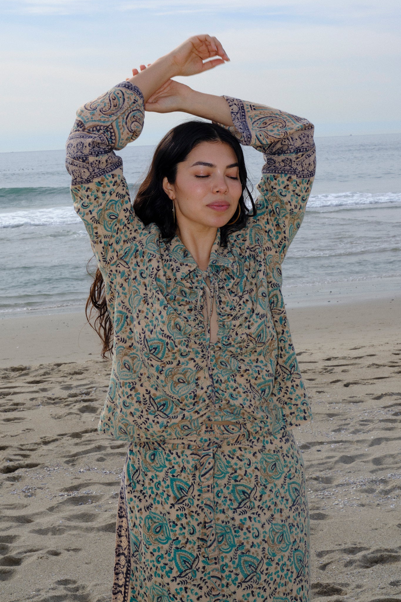 Gypsum Tapestry Blouse