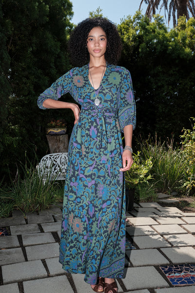 Cassandra Maxi Sunflower Tapestry with Belt