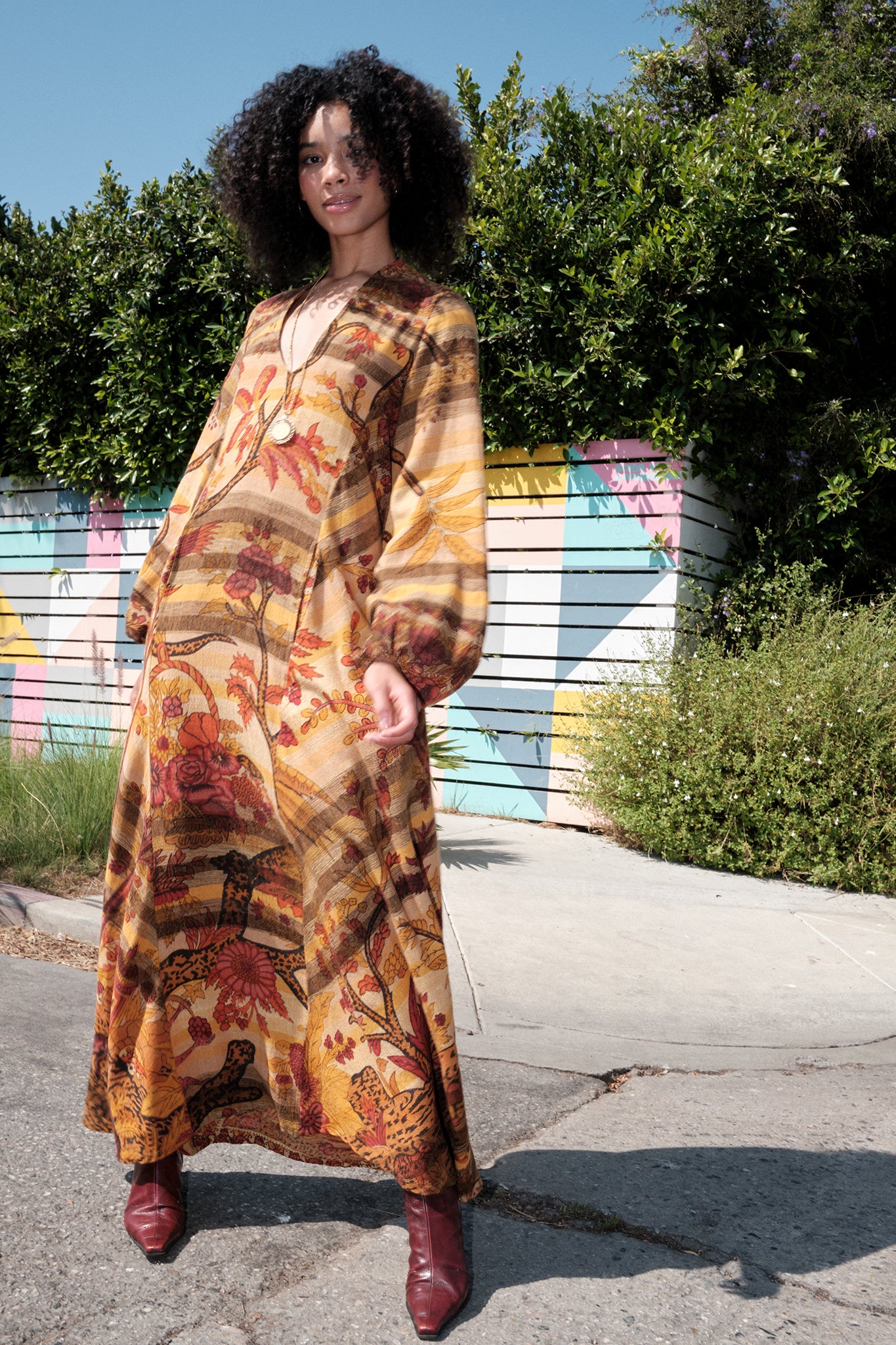 Cass Caftan Earth Stripe Tapestry